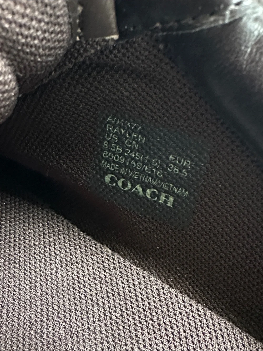 Coach Raylen Sneakers Dark Brown Leather‎ Suede Metallic Women’s 8.5